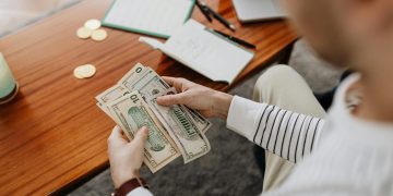 a person checking his personal finances